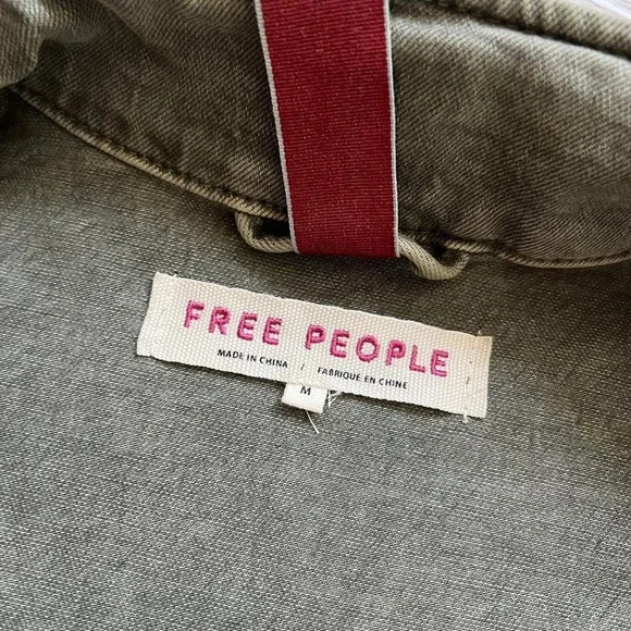 Free People khaki denim chore coat - Picture 5 of 8